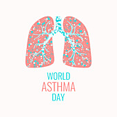 World Asthma Day, conceptual illustration