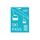 Ski pass, illustration