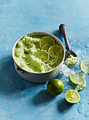 Sorbet made from lime juice