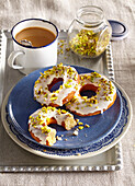 Donuts with pistachios