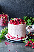 Vertical raspberry cake