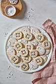 Decorative linzer cookies