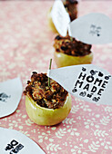 Baked apples with date and nut filling