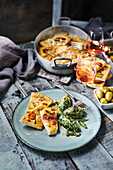 South Tyrolean spinach dumplings with focaccia