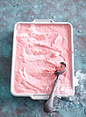 Frozen strawberry yoghurt