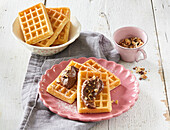 Waffers with coconut and hazelnut spread