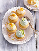Lime and orange cupcakes
