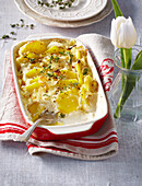 Gratinated potatoes with fennel