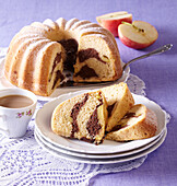 Cup fancy bread with apples