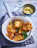 Deep fried battered cauliflower