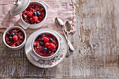 Rice pudding with wild berries