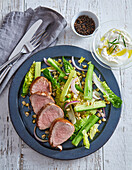 Pork fillet with salad