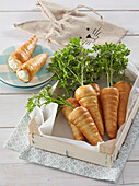 Puff pastry carrots
