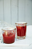 Spicy rhubarb and chili jelly