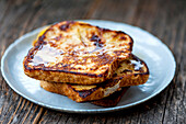 French toast with elderberry syrup