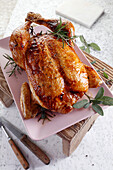Baked chicken with herbs