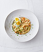 Barley risotto with egg