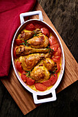 Oven-roasted tomato chicken
