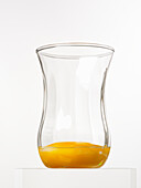 Egg yolks in a glass