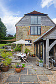 Converted barn with terrace