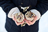 DIY fat food for birds to hang
