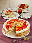 Russian honey cake with apples