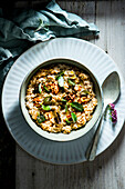 Porcini mushroom risotto with sage