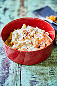 Chicken and apricots penne