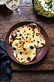 Naan bread buttered