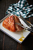 Roast pork with crackling