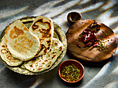 Naan bread with spices