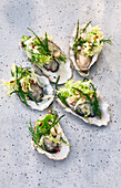 Grilled smoked oysters (Australia)