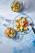 Pasta salad with halibut and grapefruit 'To Go