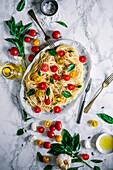 Tomaten-Basilikum-Spaghetti