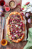 Savory raspberry pie