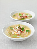 Asian turkey and noodle soup