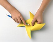 Making a paper windmill