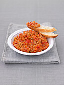 Red pepper and walnut dip