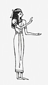 Ancient Egyptian figure, illustration