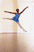 Ballet dancer performing jump