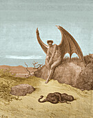 Satan Finding Serpent by Gustave Dore
