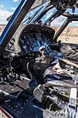 Cockpit of Sikorsky UH-60 Blackhawk firefighting helicopter