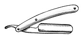 Cut-throat razor, illustration