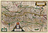 Map of Archduchy of Austria, 17th century