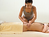 Circular stroke abdominal massage