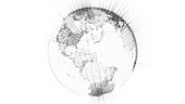 Global big data network, illustration