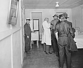 Men receiving Spanish flu serum injection