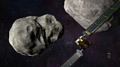NASA DART asteroid mission, illustration