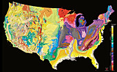 Geological map of the USA