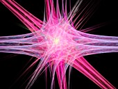 Nerve cell, abstract illustration